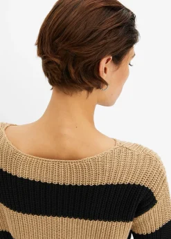 Pull en maille rayé