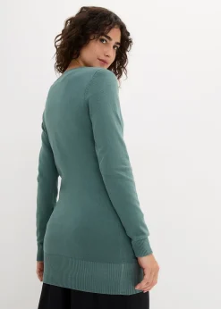 Pull long basique à col V