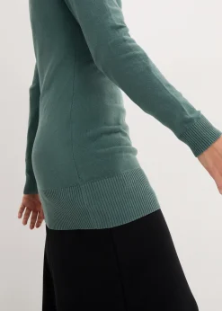 Pull long basique à col V