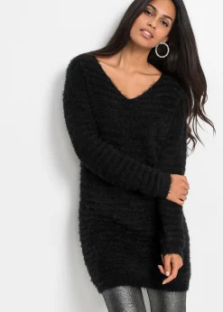 Pull long duveteux