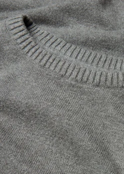 Pull long en fine maille fendu sur les côtés