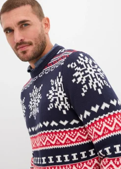 Pull norvégien doux en coton mélangé