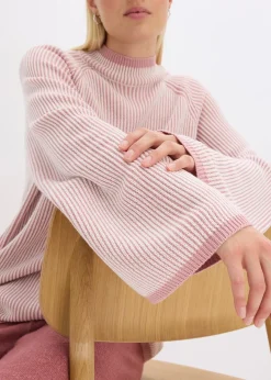 Pull oversize à col montant
