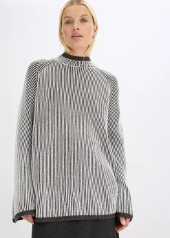 Pull oversize à col montant