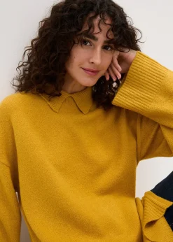 Pull oversize à col roulé ouvert et fentes latérales