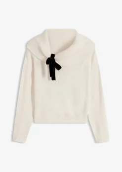 Pull oversize à encolure Bardot