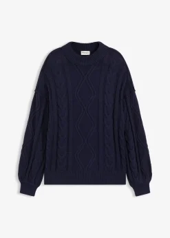 Pull oversize à motif torsadé