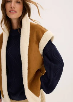Pull oversize à motif torsadé