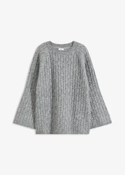Pull oversize en maille torsadée