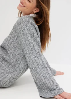 Pull oversize en maille torsadée