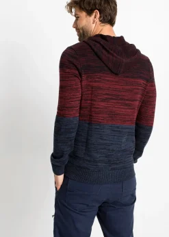 Pull regular en fine maille à capuche