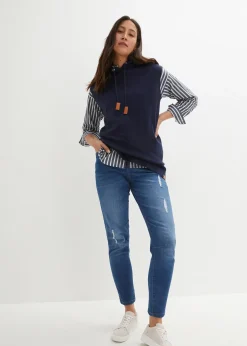 Pull sans manches à capuche, oversize