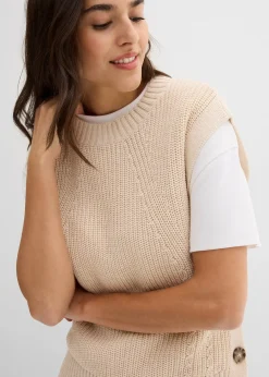 Pull sans manches en maille