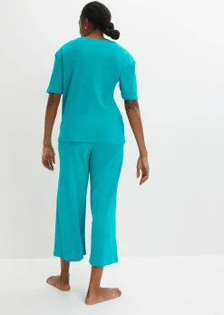 Pyjama côtelé avec pantalon large