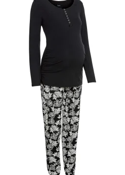 Pyjama d’allaitement en coton extensible
