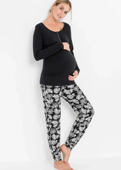 Pyjama d’allaitement en coton extensible