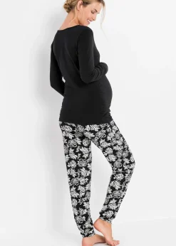 Pyjama d’allaitement en coton extensible