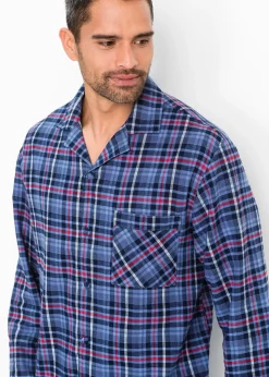Pyjama en flanelle avec boutons et manches longues