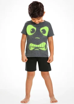 Pyjashort à imprimé phosphorescent (ens. 2 pces)