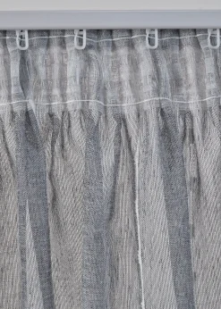 Rideau à rayures tissées (1 pce)