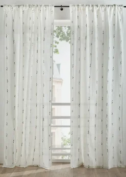 Rideau en coton à pois (1 pce)