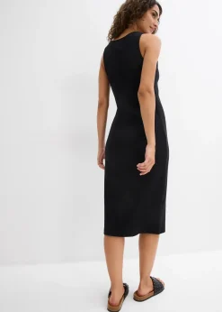 Robe à bretelles en coton extensible