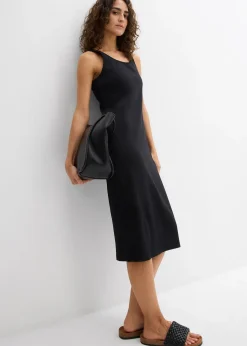 Robe à bretelles en coton extensible