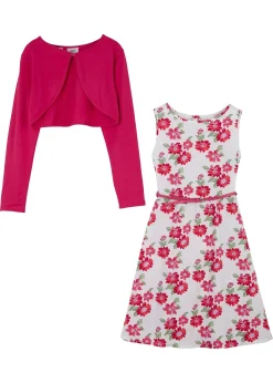 Robe + ceinture + boléro fille (ens. 3 pces)