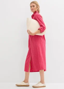 Robe à col chemise, 100% coton