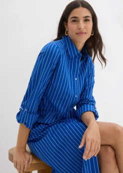 Robe à col chemise, 100% coton