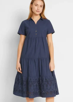 Robe 100% coton avec broderies anglaises