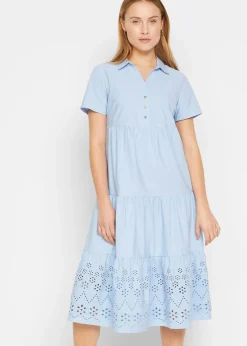 Robe 100% coton avec broderies anglaises