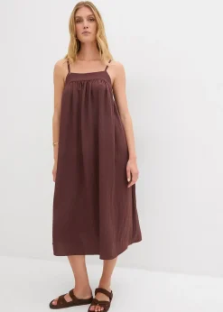 Robe à fines bretelles en viscose mélangée