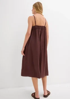 Robe à fines bretelles en viscose mélangée