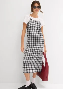 Robe à fines bretelles en flanelle 100% coton