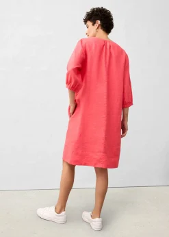 Robe 100 % lin, manches 3/4