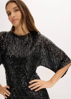 Robe à sequins et détail nœud