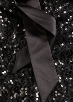 Robe à sequins et détail nœud