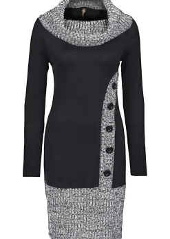 Robe ajustée en maille avec col châle