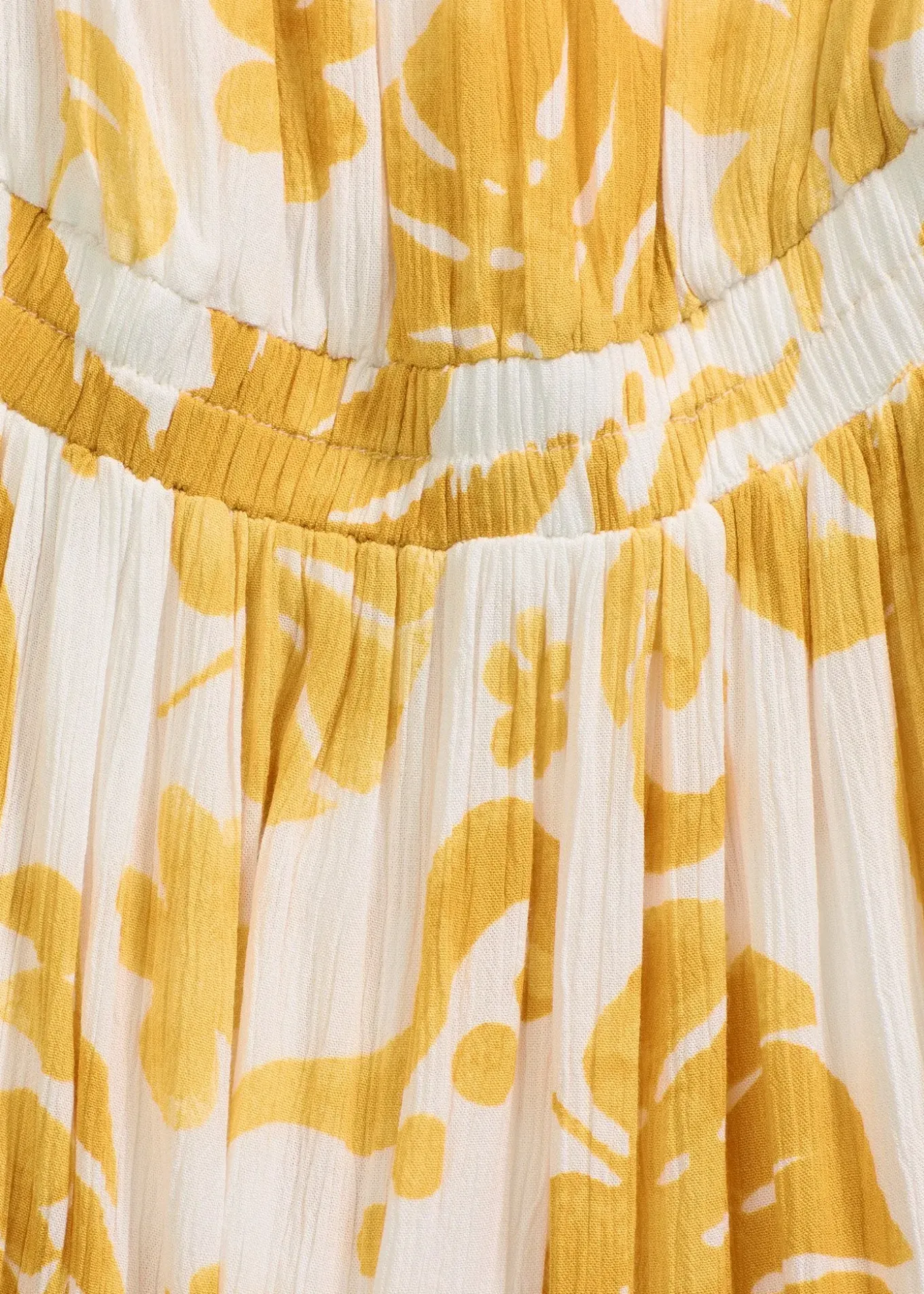 Robe asymétrique imprimée en viscose texturée