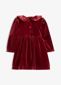 Robe body en velours avec col Claudine et nœud