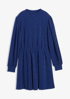 Robe brillante en jersey interlock épais