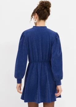 Robe brillante en jersey interlock épais