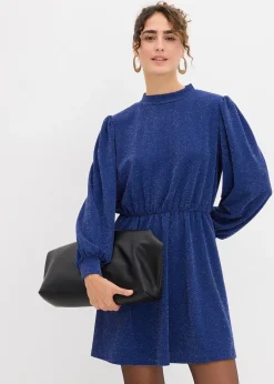 Robe brillante en jersey interlock épais