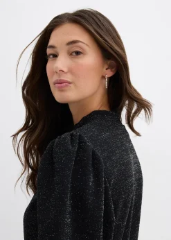 Robe brillante en jersey interlock épais