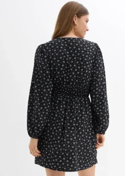Robe courte à manches bouffantes