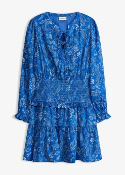 Robe courte en crêpe texturé