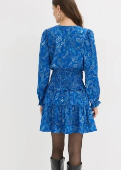 Robe courte en crêpe texturé