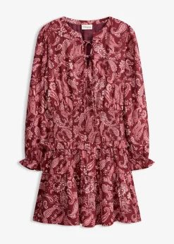Robe courte en crêpe texturé