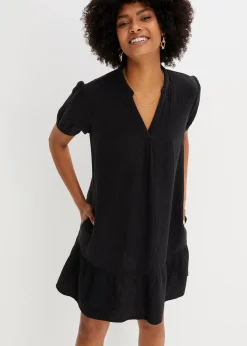 Robe courte en gaze de coton
